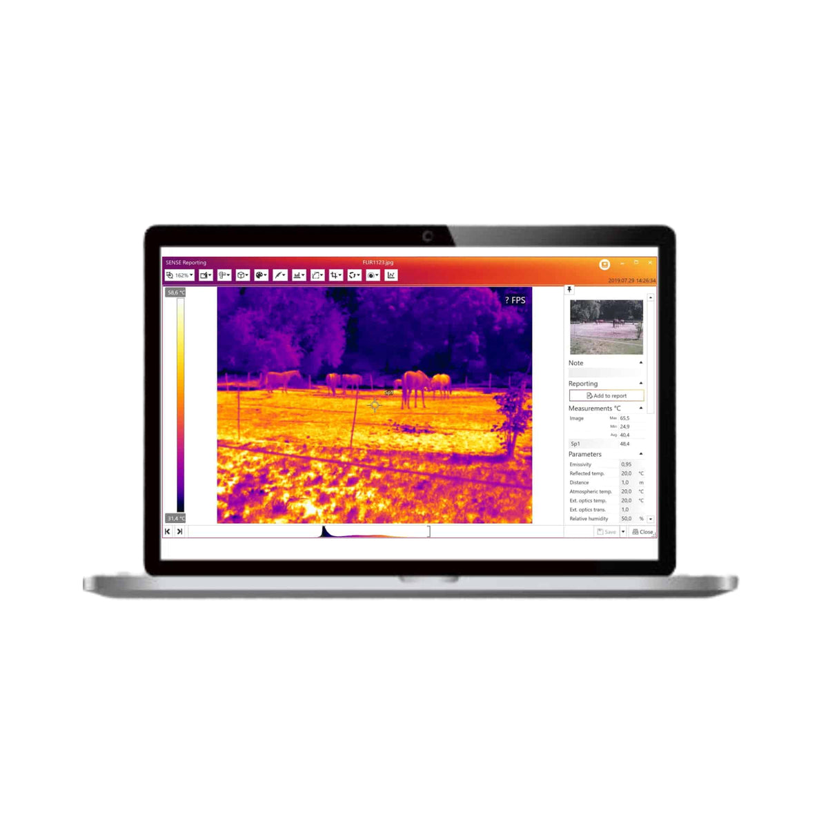 SENSE Reporting Thermal Infrared Analysis Software | GoThermal